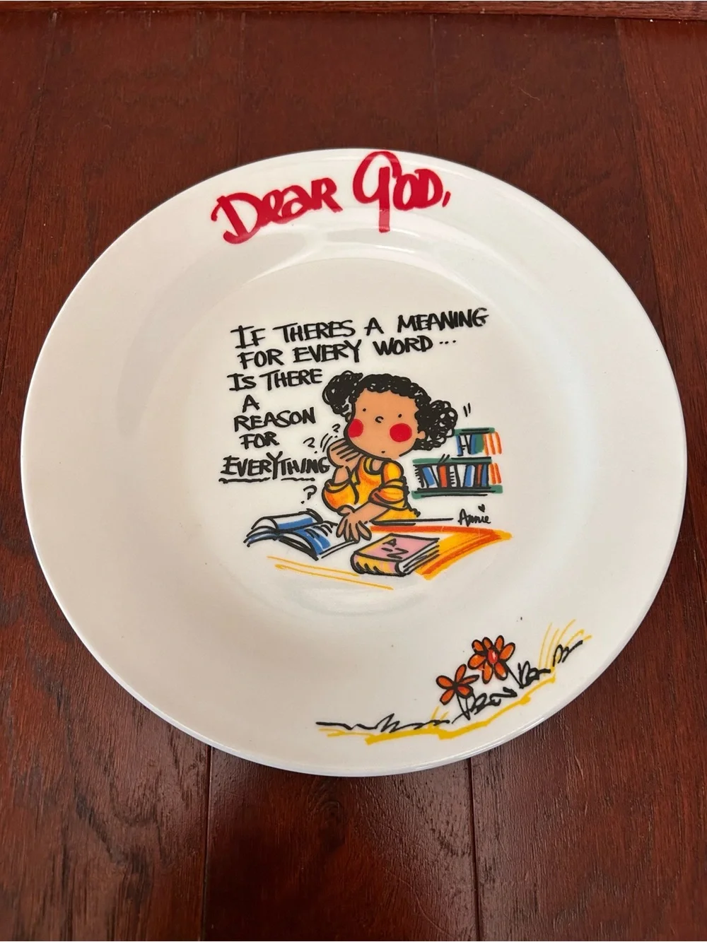 Vintage Royal Norfolk DEAR GOD IFTHERES A MEANING FOR EVERY…Collectors Plate new